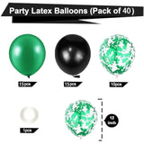 Birthday Decorations For Men, Green And Black Party Decorations For Boys, Happy Birthday Banner, Green Fringe Curtain, Pom Poms, Heart Star Foil Balloons Birthday Party Supplies For Him