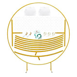 Gold Round Balloon Arch Frame: 7.2ft Wedding Backdrop Stand