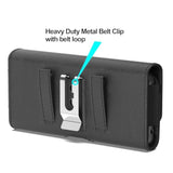 Holster For Motorola Moto G Power/G Play/Moto G 5G/ G Pure/Moto One 5G Plus/ G05 G15 E15 G100 Cell Phone Case Belt Clip Magnetic Close Carrying Leather Pouch (Fits With Otterbox Or Case On)