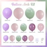 Fairy Wonderland Balloon Arch Kit, 128Pcs Pastel Pink Purple Green Balloon Garland Kit For Baby Girls Fairy First Birthday Spring Garden Tea Party Bride Baby Shower