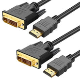 Hdmi To Dvi Adapter Cable 6Ft, 2-Pack Bi-Directional 1080P Dvi-D To Hdmi Cable