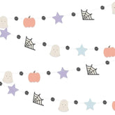 Pastel Halloween Garland with Pumpkin Ghost Spiderweb Flag for Kids Party Baby Shower Decor
