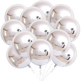12 Pcs 22 Inch Metallic Silver Balloons Party Decorations