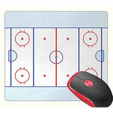 Mouse Pad Square Hockey Field Blue Tones Red, Non-Slip Rubber Base Mousepad Cute Mousemat For Laptop Computer Pc Office Home