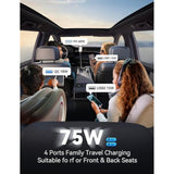 45W USB-C Car Charger, 4-Port Fast Charger for iPhone, Samsung, PD3.0 & QC3.0