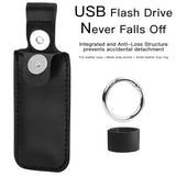 Microfiber Leather Usb Flash Drive Case - Anti Lost Usb Flash Drive Holder Protective Cover With Keychain, Small Portable Storage Carrying Case For Usb Flash Drive (1Pc, Black)