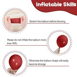 Orange Balloon Arch Kit with Leaf Foil Balloons Burgundy Burnt Orange for Autumn Party