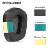 G733 Cooling Gel Earpads Replacement Compatible With Logitech G733 G535 G335 Lightspeed Wireless Gaming Headset Ear Pads Ear Cushions Softer Mesh Fabric Noise Isolation Foam