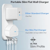 3-Pack Usb C Charger Block, 40W 4 Port Flat Fast Usb C Wall Charger Pd 3.0 Power Adapter Multport Type C Charging Plug Brick For Iphone 16 15 Plus 14 13 12 11 Pro Max Xs Xr 8,Samsung,Tablet