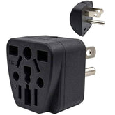 Us Travel Plug Adapter Eu/Uk/Au/In/Cn/Jp/Asia/Italy/Brazil To Usa (Type B), 3 Prong Grounded Usa Wall Plug, International Mini Travel Adapter And Converter, Wall Outlet Power Charger Converter Black