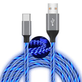 Usb C Cable, 6Ft Light Up Type C Charger Fast Charging Led Usb Type C Cord Compatible With Iphone 15,Samsung Galaxy S10 S9 S8 Plus, Note 10 9 8, Lg V50 V40 G8 G7 (Blue)