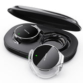 Open Ear Headphones Bluetooth 5.4, Sport On Ear Headphones Wireless, Water-Drop Shaped Noise Cancelling Clip On Headset Bluetooth With Long Battery Life, Comfort Fit 4 Microphones Earphones