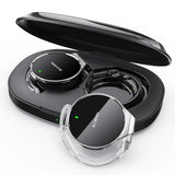 Open Ear Headphones Bluetooth 5.4, Sport On Ear Headphones Wireless, Water-Drop Shaped Noise Cancelling Clip On Headset Bluetooth With Long Battery Life, Comfort Fit 4 Microphones Earphones