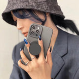 Transparent Magnetic Phone Grip Compatible with MagSafe, Expanding Kickstand, Compatible with iPhone 12/13/14/15/16/17 Series & MagSafe Cases Only -