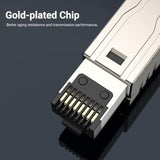 6-Pack Rj45 Connectors Tool Free Cat 8, Cat8 Field Termination Plug Shielded R