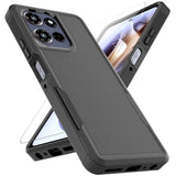 For Moto G Power 2025 Case: Dual Layer Protective Heavy Duty Cell Phone Cover Shockproof Rugged With Hd Screen Protector - Military Protection Bumper Tough - Motorola Moto G Power 2025, Black
