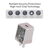 30W Usb C Charger Block, 2 Port Fast Charging Block, Foldable Gan Usb C Wall Charger, For Iphone 16/15/14/13/12 And Other Series, Ipad Pro/Air/Mini, Pixel, Galaxy (Pink)