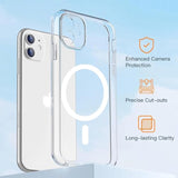 Magnetic For Iphone 11 Phone Case With Screen Protectors, Compatible With Magsafe, Military Grade Drop Protection, Dual Layer Heavy Duty Protective Shockproof Phone Case 6.1 Inch, Clear