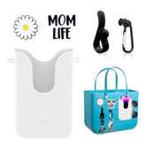 Silicone Phone Holder for Bogg Bags Beach Totes with 2 Charms & Key Hooks