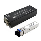 Mini Gigabit Fiber Media Converter With 1310Nm Sm Dual Fiber 20Km Sfp Module, 10/100/1000Mbps Ethernet To Sfp Transceiver, Usb C 5V Powered