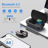 Bluetooth Headset, Wireless Bluetooth Earpiece With 500Mah Charging Case, 72-Hour Talk Time, And For Ios/Android Phones, V5.3 Hand-Free Headphones For Trucker, Office,Business