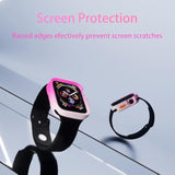 Soft Flexible TPU Case for Apple Watch 40mm/41mm, Rose Red and White