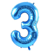 40-Inch Blue Number Balloons 0–9 Foil Birthday Party Decorations