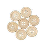 100Pcs 20Mm 3/4" Round Natural Wood Buttons 4 Holes Craft Sewing Butto