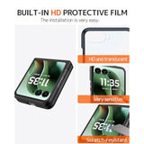 For Motorola Razr Ultra 2025 Case With Invisible Kickstand, Built-In Screen Protector Slim Thin Pu Leather Matte Pc Shockproof 60Ultra Phone Cover For Moto Razr Ultra Case 2025 β Carbon Fiber