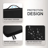 Laptop Sleeve Case For 2025-2023 Macbook Air 15.3 Inches M4 M3 M2 Chip A3241 A3114 A2941 Polyester With Stainless Steel Zipper Handbag Portable Carrying Accessories (Black)