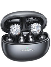 Jewelry-Inspired Clip-On Earbuds With Diamond Earrings, Comfortable Fit & 40H Playtime Open Ear Bluetooth 5.4 Wireless Headphones For Women, Small Ears, Sports & Workouts (Black)