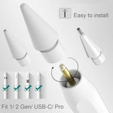 Upgraded Replacement Tips for Pencil, Mix Metal Tips for Pencil 2nd Generation/ 1st Gen/USB C/Pencil Pro Tips(4 Pack)