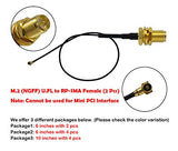 Ufl To Sma M.2 Ngff U.Fl To Rp-Sma Female Mhf4 Connector Pigtail Antenna Extension Cable (15Cm (2 Pcs))