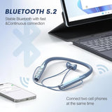 Neckband Bluetooth Headphones Wireless Earbuds With Microphone Flashlight Arou