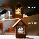 Nativity Jesus Lamp Christian Gifts For Women 3D Engraved Wooden House Night Light, Religious Gifts For Mom Grandma Christmas Presents For Home Decor