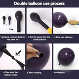 Purple Teal Balloon Garland Double Stuffed Dark Purple Blue Turquoise Green Lavender Lilac Mermaid Balloon Arch Kit For Birthday Wedding Bridal Baby Shower Graduation Halloween Party Decorations