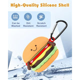 Boaretiu For Airpods 4 Case 2024 Cute Cartoon Kawaii - Funny 3D Soft Silicone Hamburger Design Cover With Carabiner Stylish For Boys Girls Teens Women For Air Pods 4