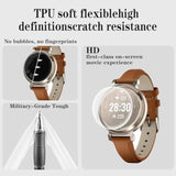 Watch Screen Protector (4+2 Pack) Compatible For Garmin Lily 2, Film Anti-Scratch High Definition Full Coverage And Soft Tpu Protective Case, Black