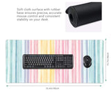 35.4 X 15.7 In, Xxl Large Mouse Pad For Desk, Extended Keyboard Mouse Mat For Computer Office, Big Laptop Mouse Pad, Gaming Pc-Colorful Striped Rainbow