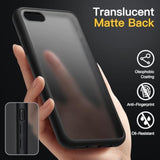 JETech Matte Case for iPhone SE 3/2 (2022/2020), iPhone 8/7, 4.7-Inch, Shockproof Military Grade Drop Protection, Frosted Translucent Back Phone Cover, Anti-Fingerprint (Black)