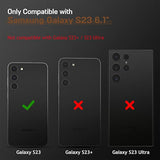 For Galaxy S23 Case 5G, Premium Leather Luxury Pu Non-Slip Grip Rugged Bumper Shockproof Full Body Protective Cover Men Women Phone Cases For Samsung Galaxy S23 (2023) 6.1 Inch - Brown