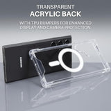 Magnetic Phone Case For Samsung Galaxy S23 Ultra Magsafe Case/Shockproof Transparent/Clear, Mag-St-S23U