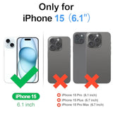 Compatible With Iphone 15 Wallet Case Card Holder?Rfid Blocking? Pu Leather Phone Case Women Men Flip Protective Cover Wrist Strap Zipper Credit Card Slots,For Apple 15 6.1",Wine Red