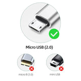 Usb C To Micro Usb Cable 1Ft, Micro Usb To Usb Type C Adapter Cable Braided Ma