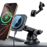 MagSafe Car Mount Charger - Magnetic Wireless, 360° Rotation, Fast Charging