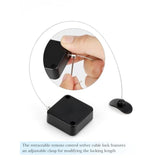 6.5 Ft Retractable Remote Control Cable Tether Lock With Adjustable Locking Leash Length Clasp,Remote Control Security Lanyard Lock For Tv Remote Control,Gaming Controller,Tablets Showroom -2 Pcs