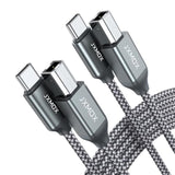 Usb B To Usb C Printer Cable, (6.6Ft 2-Pack) Nylon Braided Usb B To C Cord, Usb C Midi Cable Compatible With Macbook Pro, Hp, Epson, Canon, Brother, Yamaha Piano Keyboard, Dac, Dj Controller