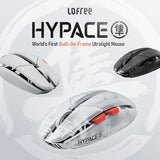 Hypace Ultra-Lightweight Wireless Gaming Mouse, 47G, Paw3950 Sensor, 40K Dpi, 8K Polling Rate, Mg Alloy Frame, Tri-Mode(Bluetooth/2.4Ghz/Wired), 100Hrs Battery For Pc/Mac (Crayon Grey)