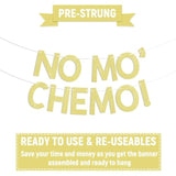 No Mo Chemo! Banner - Cancer Survivor, Cancer Free, Breast Cancer, Beat Cancer, Peace Out Chemo Banner, Cancer Survivor Themed Party Decoration Gold Glitter