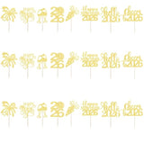 24 Pc 2026 Happy New Year Cake Toppers for Party Decorations